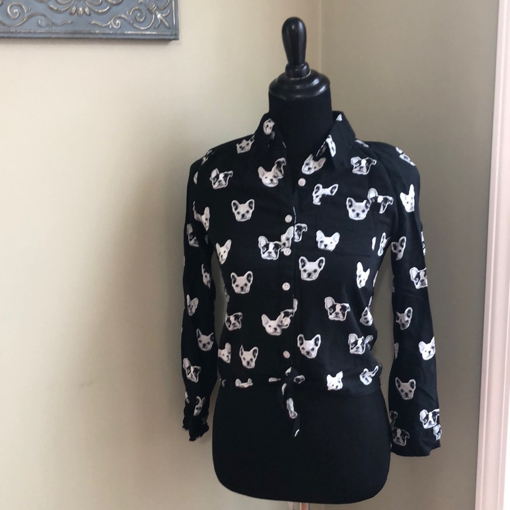 Justice Dog button up shirt